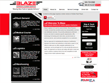 Tablet Screenshot of blazecourier.com